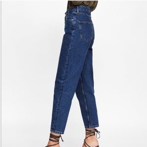 NWT ZARA Womens Dark wash Straight Leg Jeans